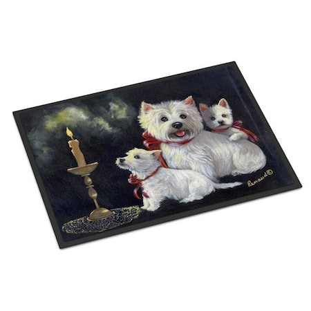 Carolines Treasures Carolines Treasures PPP3288MAT 18 x 27 in. Westie Westies Aglow Indoor or Outdoor Mat PPP3288MAT